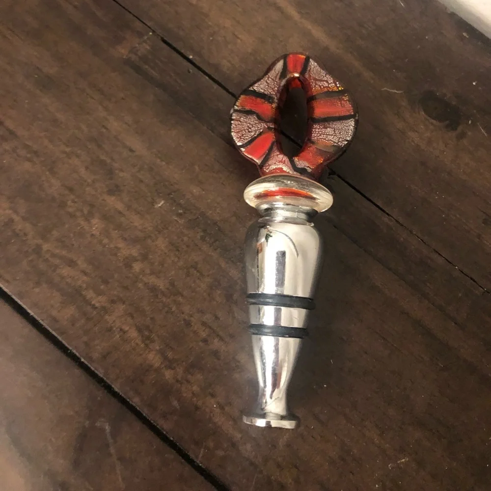 Glass wine stopper from Italy